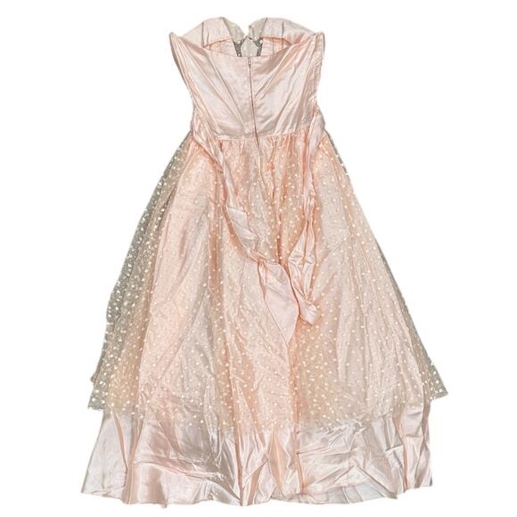 Vintage Steppin’ Out Satin & Lace Strapless Party Dress - Picture 7 of 9